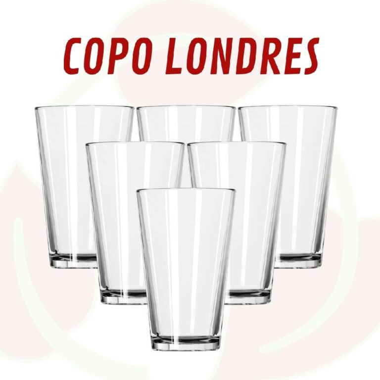 Kit de 2 a 12 Copos Londres 240ML Vidro Grosso Res