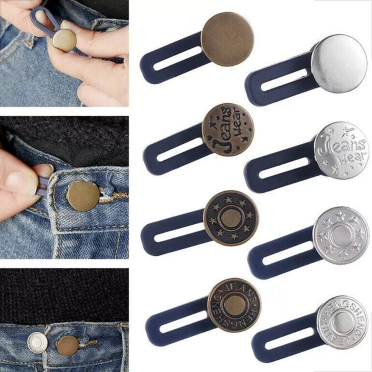 Kit 2/4/6/8 Extensor de Botões Calça Jeans Ajust
