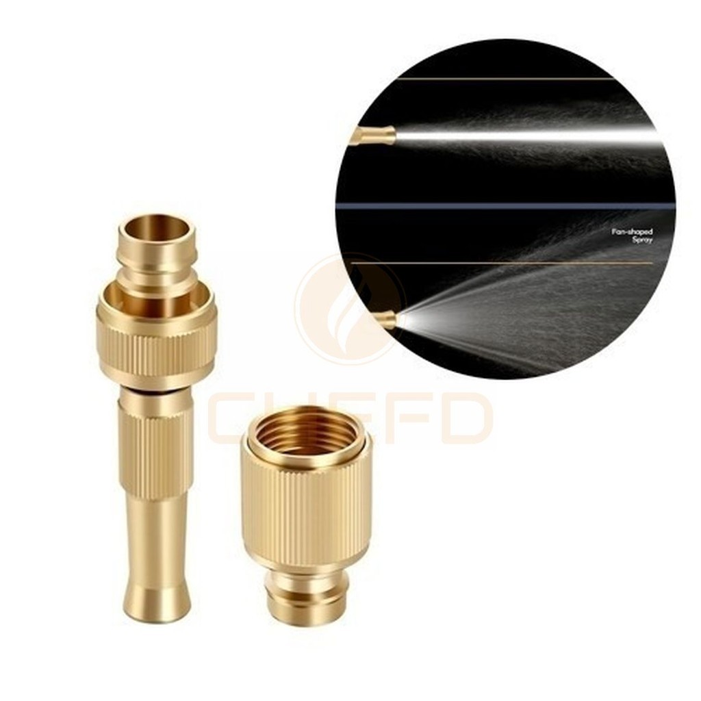 Bico De Mangueira Compressão 1/2 + Conector Esguicho Limpeza Irrigação De Jardim