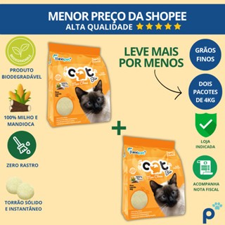 Areia Higiênica Biodegradável Catbio 8Kg (2 paco
