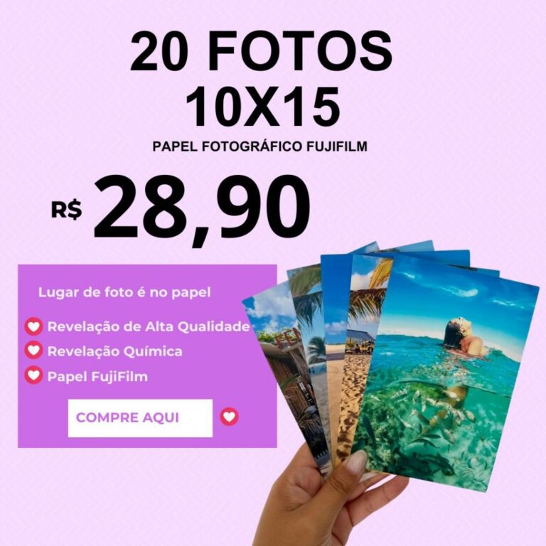 Revelação de fotos 10×15 – 20 FOTOS