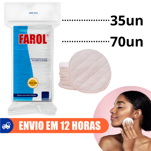 Discos De Algodão Dupla Face Limpeza Facial Remov