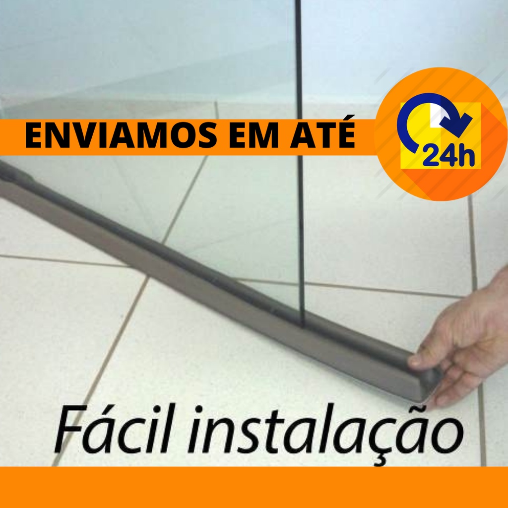 Protetor Veda Porta Vidro Blindex 50 Cm Até 2,10 cm Metros Todos Os Tamanhos Contra Insetos