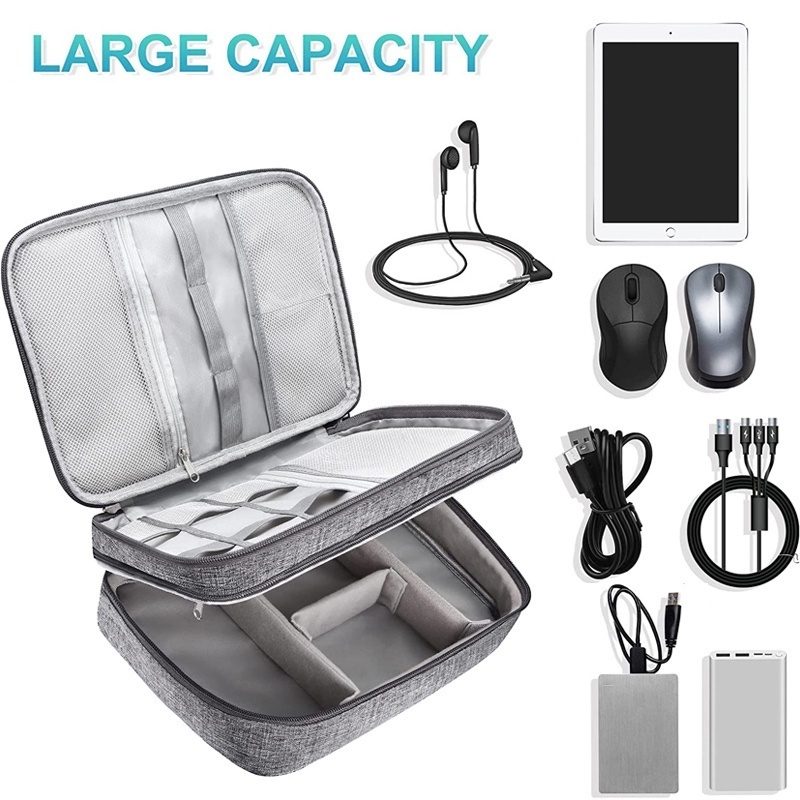 Bolsa De Armazenamento De Cabo De Dados Digital Multifuncional Viagem Necessário