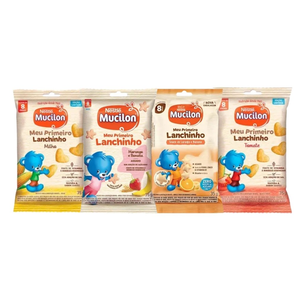 Kit Snack Meu Primeiro Lanchinho Sabores Sortidos Mucilon – 5 Unidades 35g