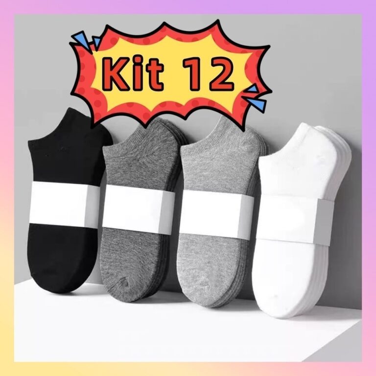 Kit 3 a 12 Pares De Meia Soquetes Unisex  ótima q