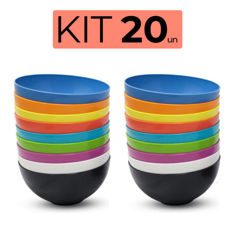 Conjunto Com 20 Bowls de 380ml Tigelas Plástico C