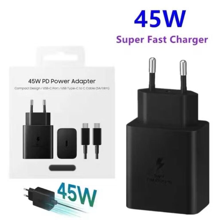 Carregador Turbo 45W rápido Carregue 3x Mais Ráp