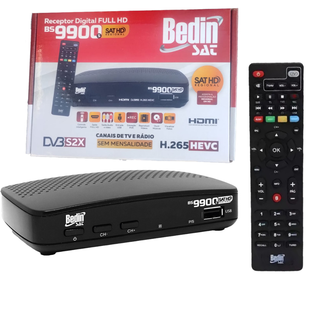 Receptor de parabólica novo – Sat HDregional BS 9900s