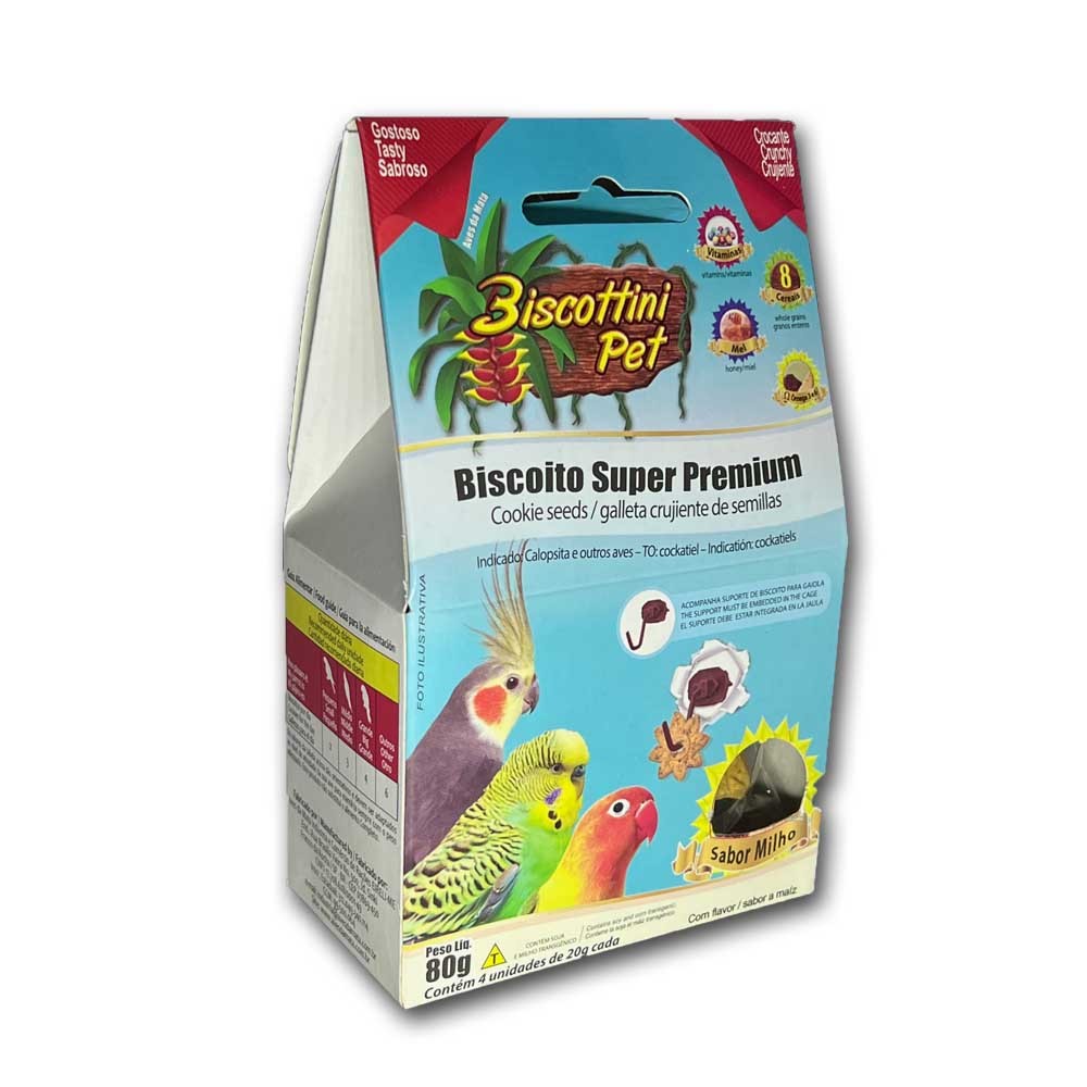 Biscoito Super Premium Para Calopsitas e Outros – Aves da Mata