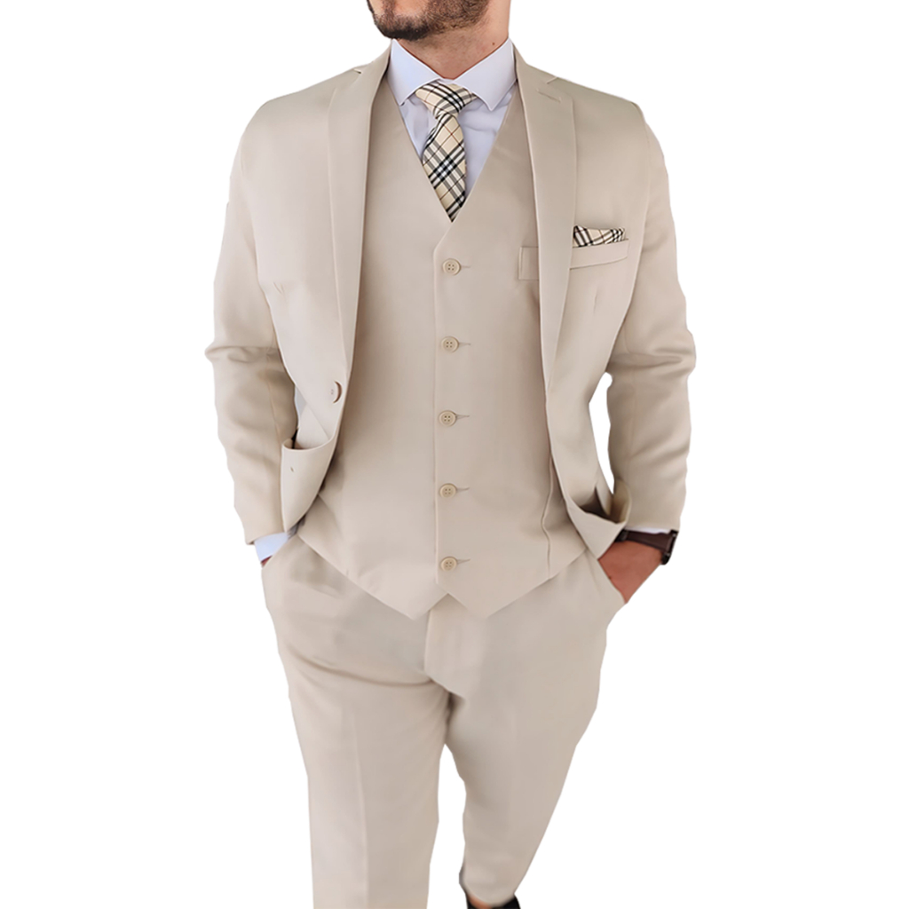 Terno Slim Masculino 02 Botões (Modelagem Premium) + NFE