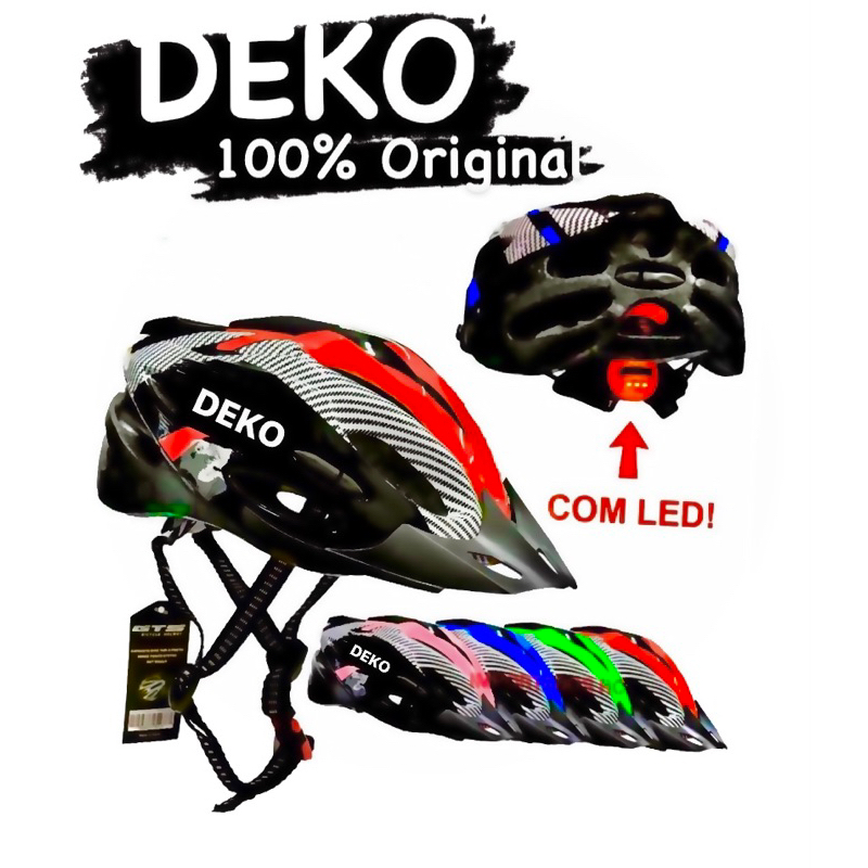 Capacete Com Sinalizador Led Ciclismo Bike Alta Protecao
