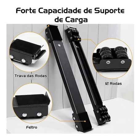 Base Com Rodinha Ajustável Para Máquina Geladeir