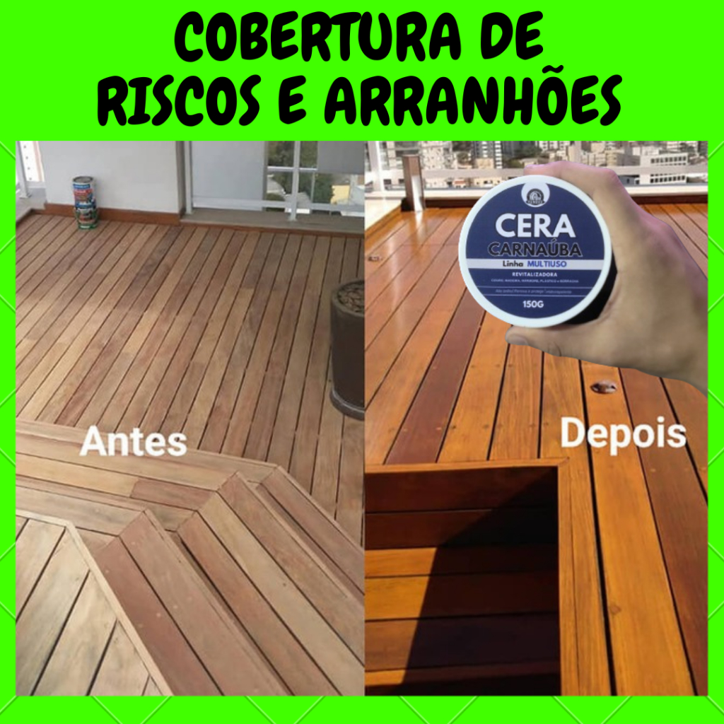 Cera Restauradora de Carnaúba  Madeira, Móveis, Piso e Couro