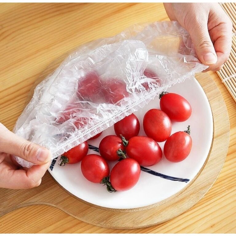Kit 100 Tampa De Plástico descartável para alime