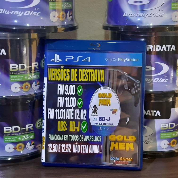 Blu-ray BD-J + LOJINHA + Novo GoldHen  PS4 SEM PEN