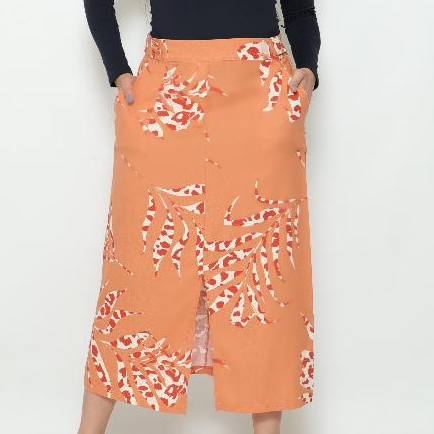 SAIA  MIDI FEMENINO  DE  LUXO   COM  2  BOTOES   E