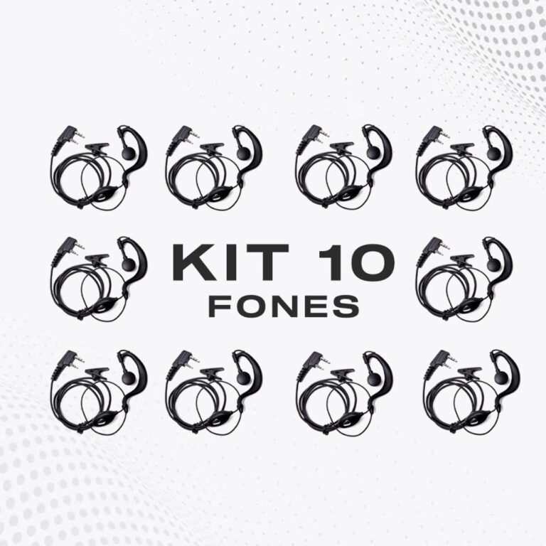 Kit 10 Fone Para Radio Comunicador Ouvido Baofeng 