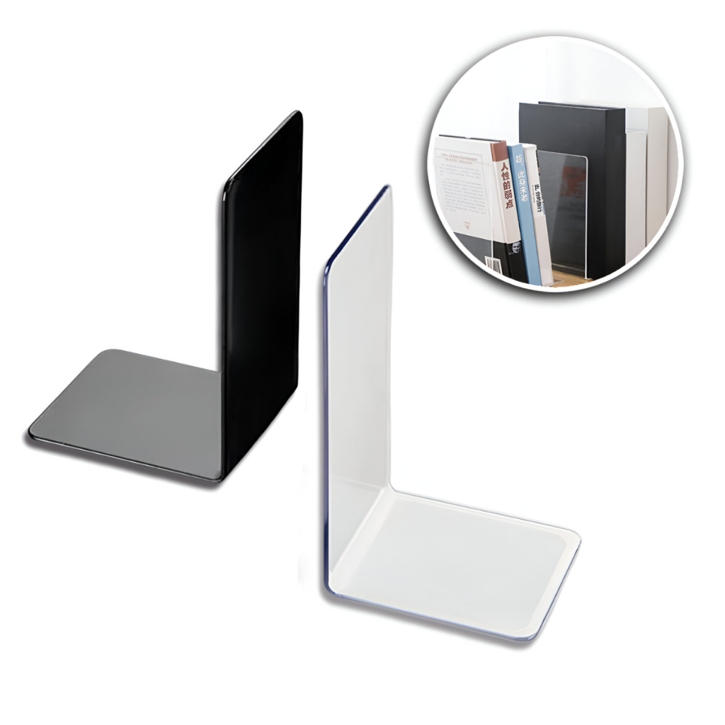 Aparador de Livros KIT 2-10 UN – Suporte/Apoio para Livros em Acrílico, Balcão, Estante, Organizador