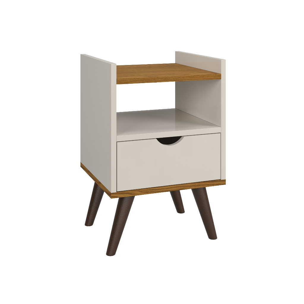 Mesas De Cabeceira Retrô Com Nicho Alice