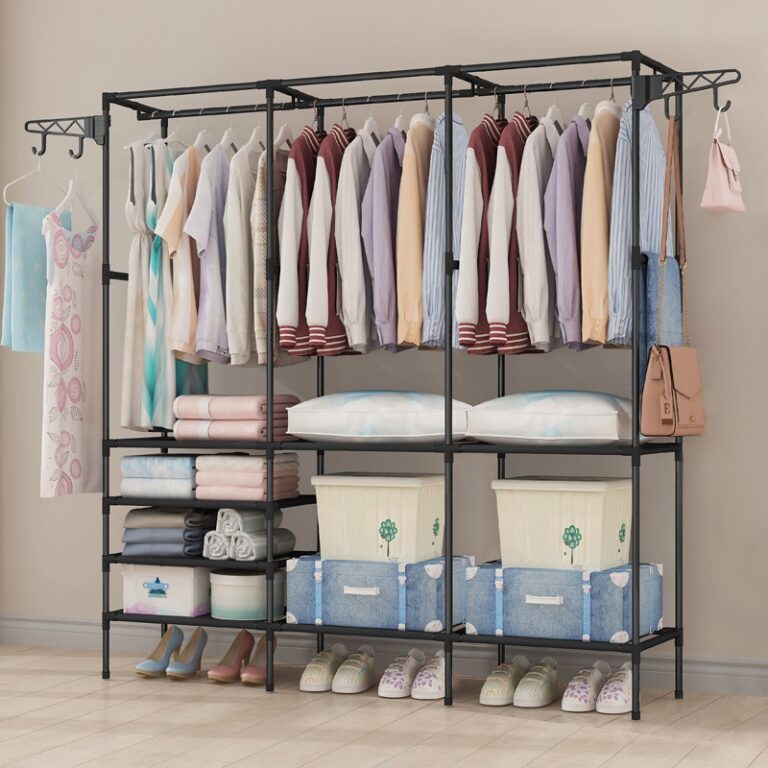 Arara De Roupa Cabideiro De Chão Sapateira Rack O