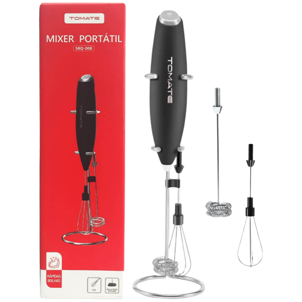 Mini Misturador Batedor batedeira Mixer Elétrico 2 em 1 Misturador Para Claras de Ovos Leite Café