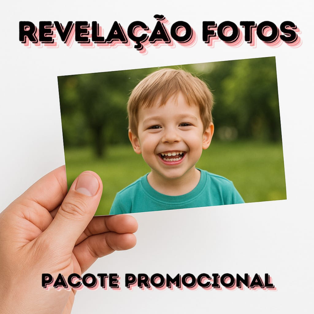 Pacote Revelação 25 – 100 Fotos 180gr 10×15 para Album e quadro