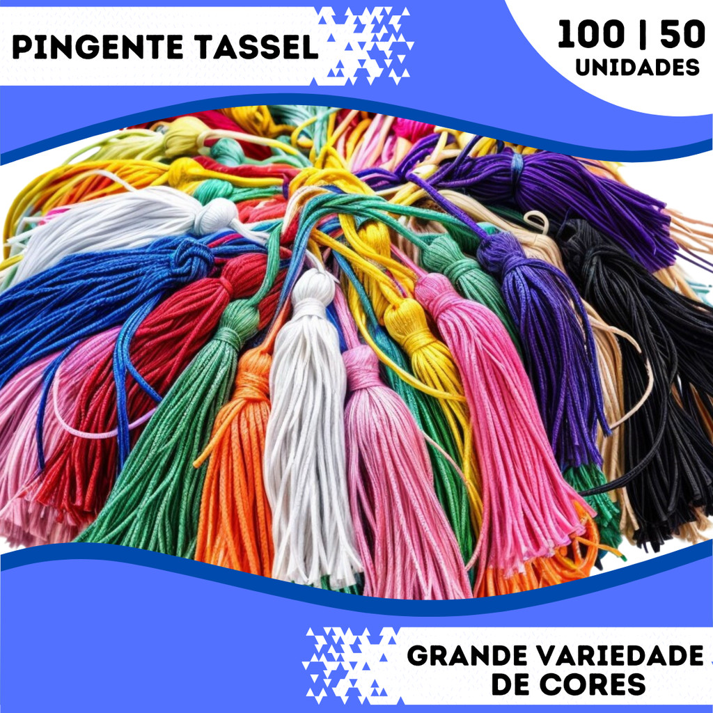 Pingente De Seda Tassel – 7.0 cm – Pacote com 10 / 50 / 100 unidades – Enfeite Decoração Casamento