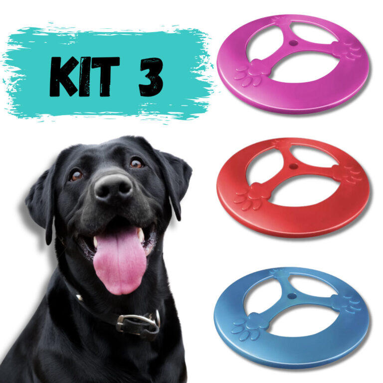 3 Frisbee Pet Disco Cachorro Brinquedo para Cães