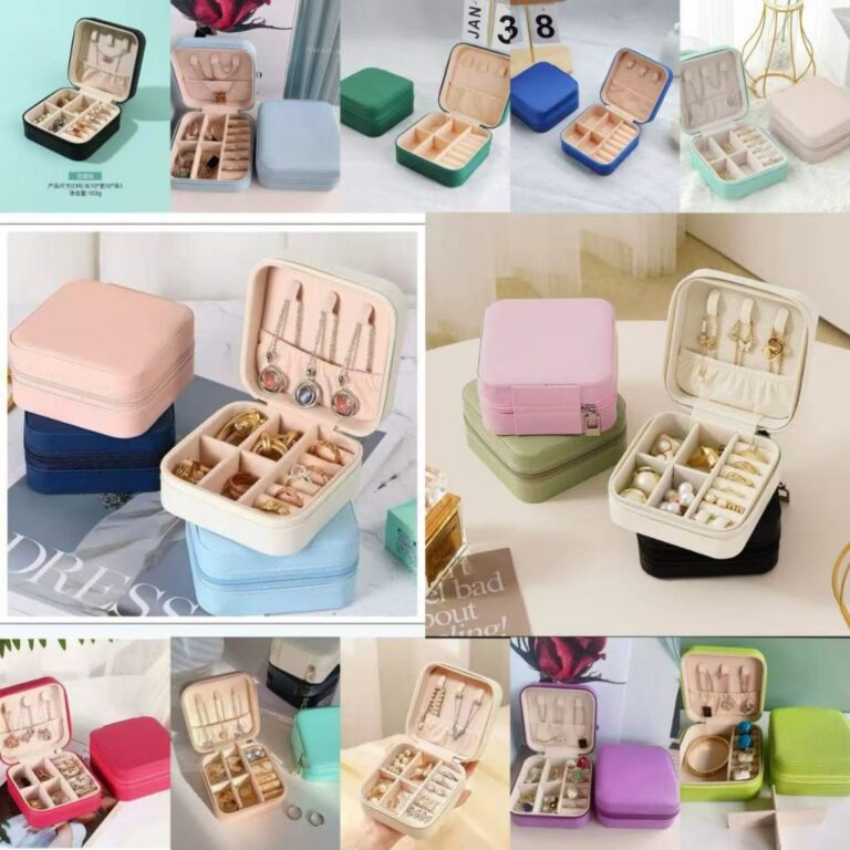 Kit 12 Porta Jóias Portátil | Mini Maleta Estojo