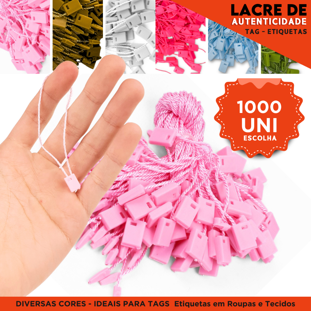 Lacre de Autenticidade 1000 Unidades  Ideal para Roupas, Tags e Brindes – MN