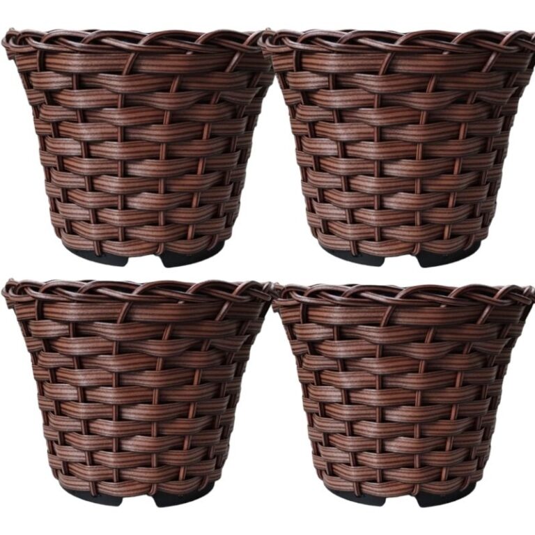 Kit 4 Vasos para Plantas Azaléia Decorativo Fibra