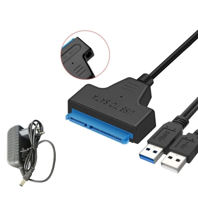Adaptador Conversor USB 2.0 e 3.0 Para Sata 22Pin 