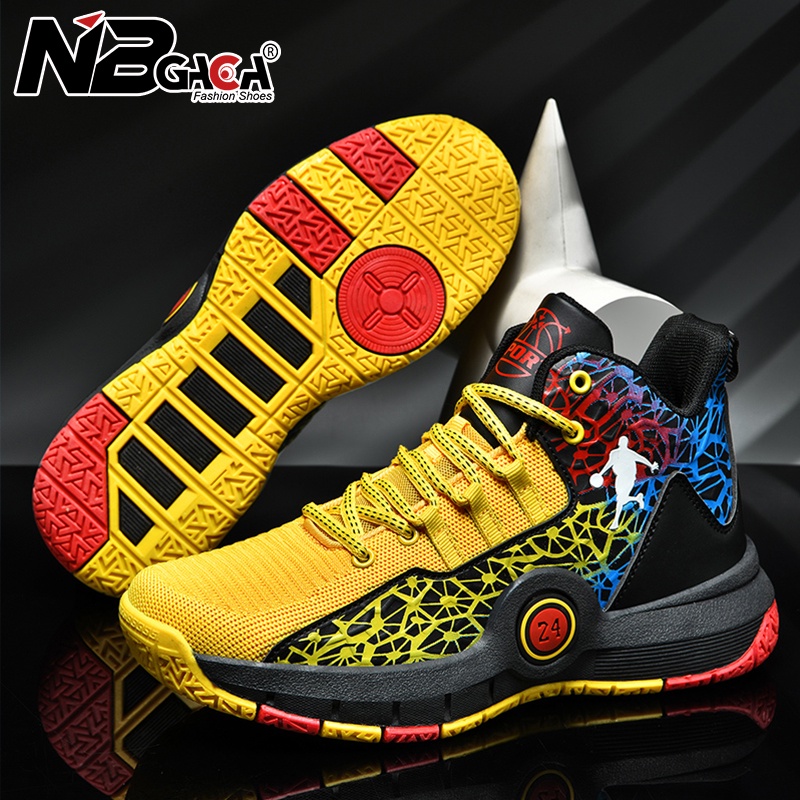 New basketball shoes mens fashion printed basket platform outdoor sports shoes mens 31-45