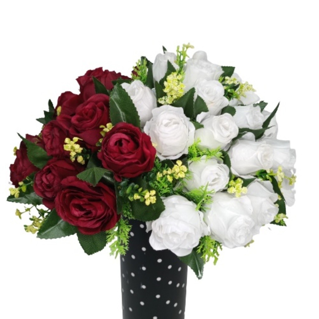 Buquê de Rosas 40cm Flores e Plantas Artificiais – CR3508 / CR3916