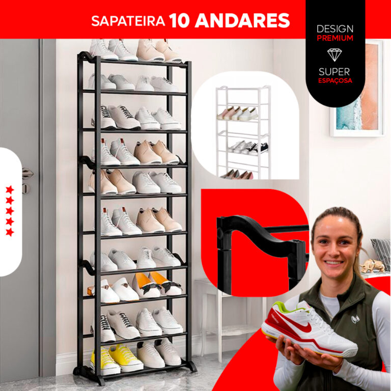 Sapateira Portatil 30 Pares Com 10 Andares Sapatos