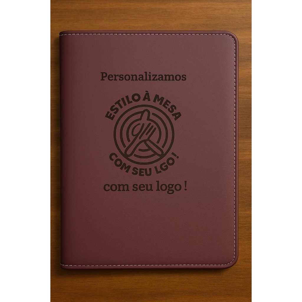 10 Porta Cardápios A4 Premium Para Seu Restaurante Com Logo