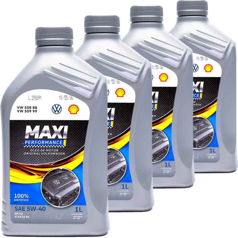 Kit 4 Litros de Oleo Vw 5w40 100% Sintético Maxi 