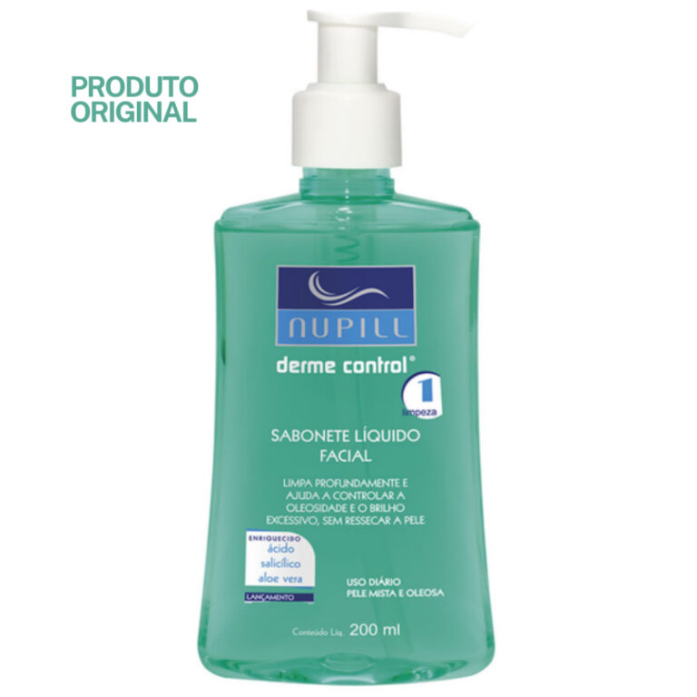 Sabonete Líquido Facial Nupill Derme Control Pele