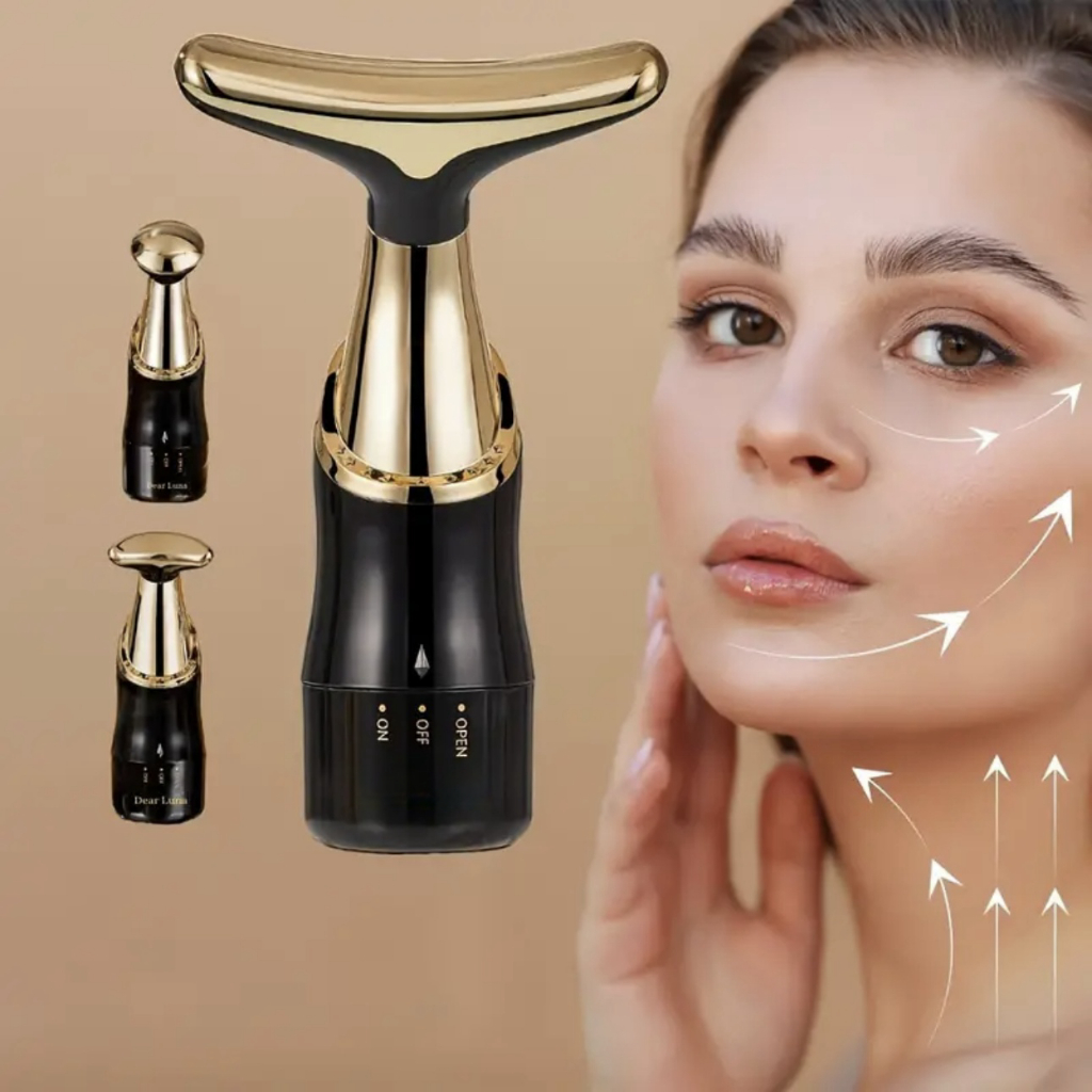 3 Em 1 Massageador Facial Lifting Skin Pescoço Massagem Lifting Introdutor Microcorrente Rejuvenesci