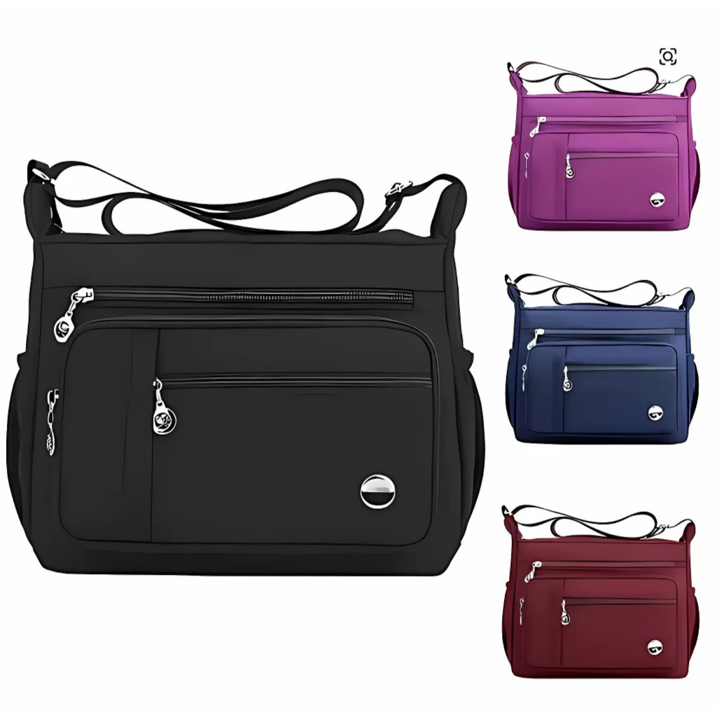 Bolsa Feminina Transversal Casual Impermeável Nylon Tiracolo Qualidada 30 x23 x10cm
