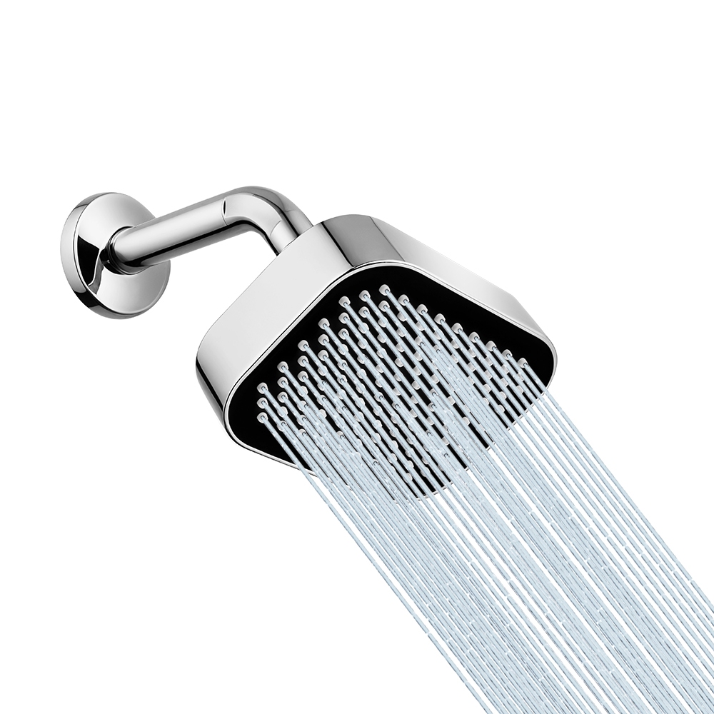 Heemli ABS Cromado Ducha de Teto – Grande área de água, 360°, pressurização, resistente, 15x10cm, fi