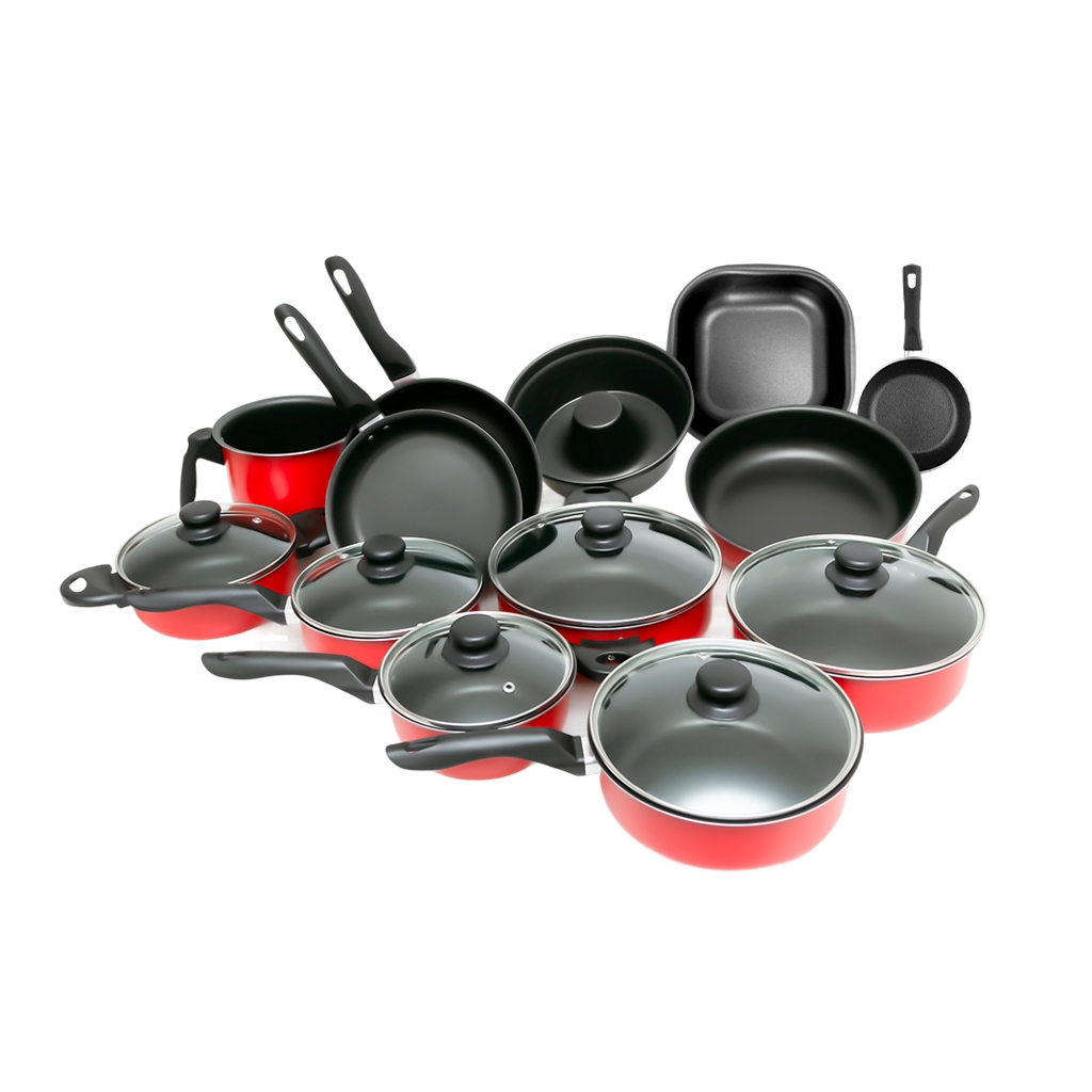 Conjunto Panelas 13 Peças Teflon Antiaderente Tampa De Vidro Jogo Completo