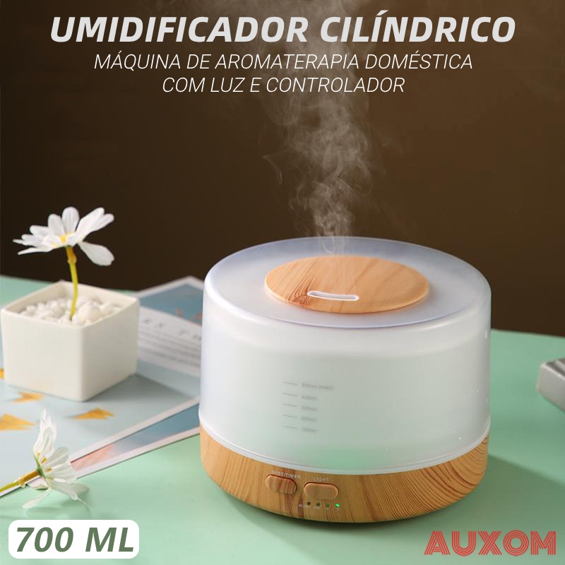 700ML Silent Difusor de Aromas Umidificador/Difusor de Ar Ultra Sônico Com 7 Cores de Luz LED Ajustá