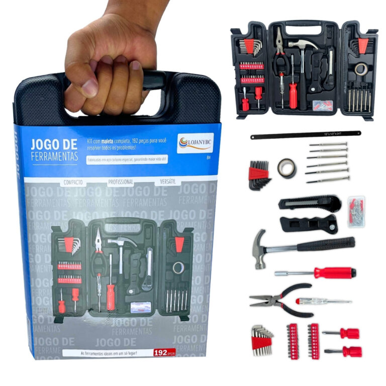 Kit de Ferramentas 192 Peças com Maleta Completa 