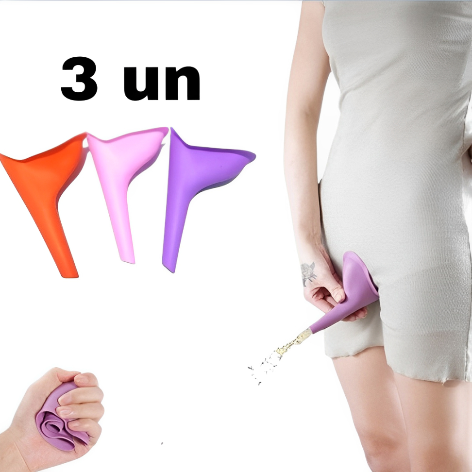 Kit 3 Unidades Urinol Funil Para Mulher Fazer Xixi em Pé