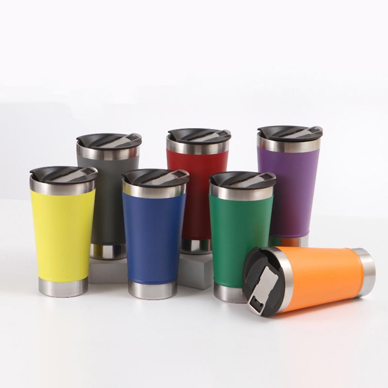 Copo Térmico De Inox Bebidas Gelada e Quente Com Tampa e Abridor 473ml GL