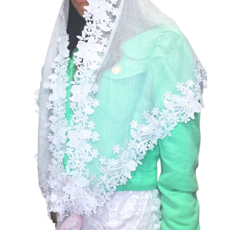 Véu CCB De Guipir De Flores Renda Larga