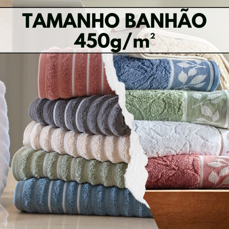Toalha Banhão 100% Algodão 450g/m Alta Gramatura
