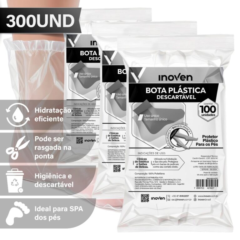 Kit Bota Plástica Descartável 300 Unidades Spa d